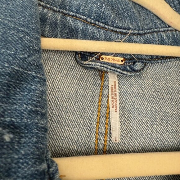 Free People Blue Denim Jacket - Picture 2 of 3